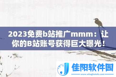 b-站推广入口-2023mmm：全新推广来袭