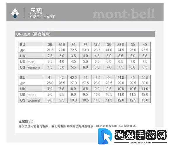 振奋欧洲尺码日本尺码专线：时尚尺码-满足你的个性需求