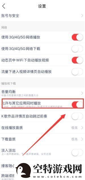 网易云音乐与其他应用同时播放怎么设置